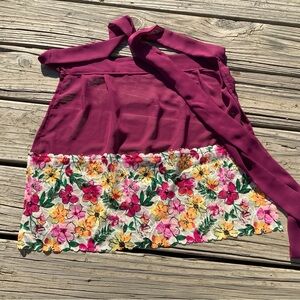 New Handmade Purple Apron Floral lace Octoberfest Fall festival Cottagecore